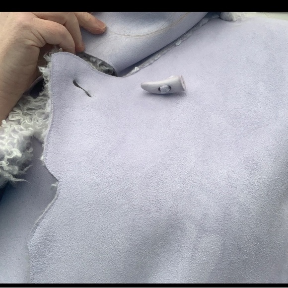 Chic Lavender Reversible Teddy Jacket Toggle Buttons - Picture 4 of 9